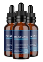 Three bottles of Prostadine liquid supplement